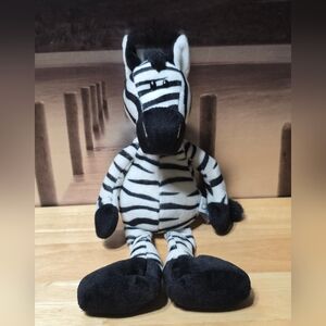 Nici [Wild Friends] Zebra Toy - Black and White Stuffed Animal Germany Vintage